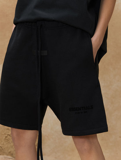 FEAR OF GOD ESSENTIALS Double stitched small label flocking shorts