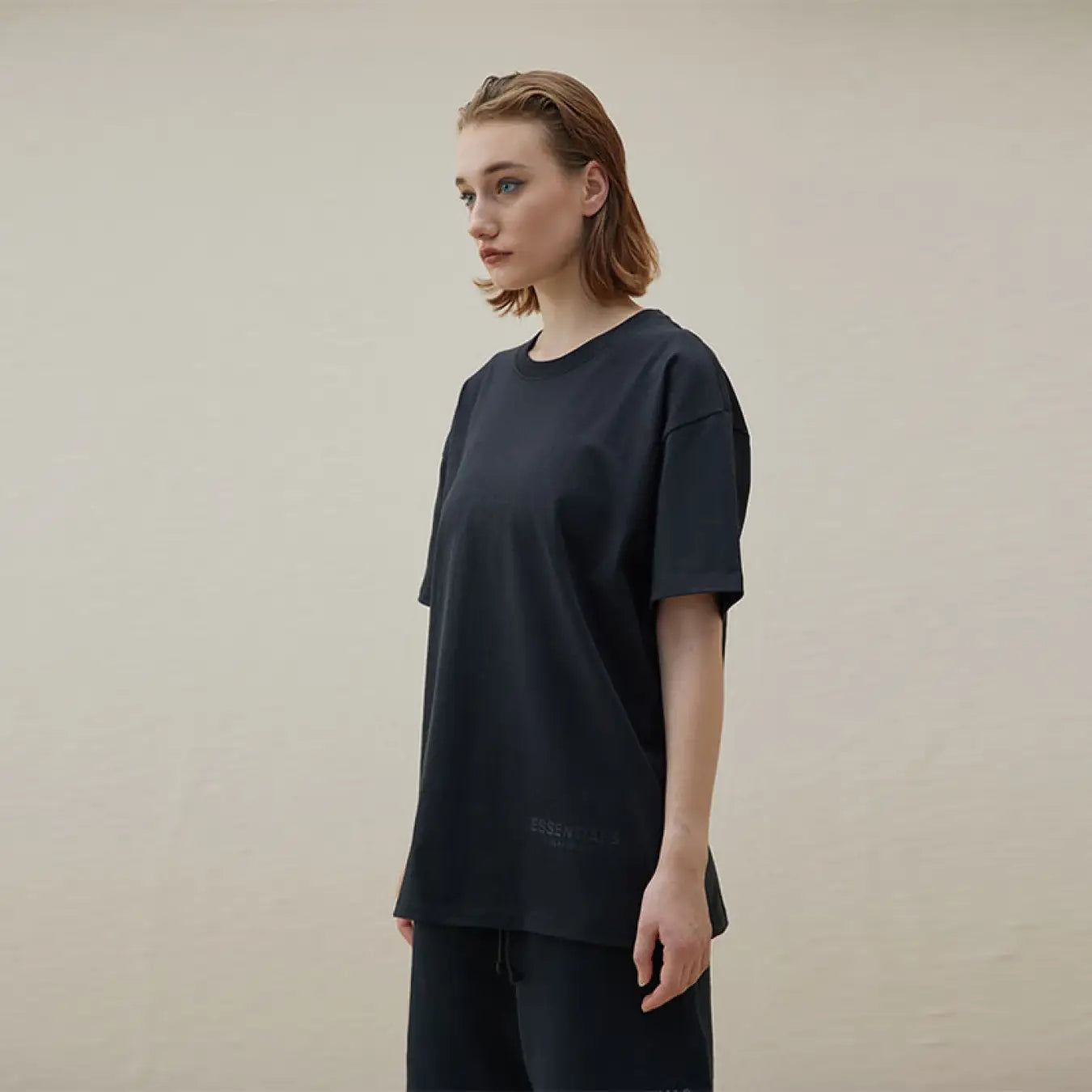 FOG Fear of God Reunion Line Los Angeles reflective short -sleeved ESSENTIALS loose T -shirt Black