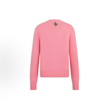 DIOR (Dior) - Fall/Winter 2024 - LEWIS HAMILTON - Wool blend with jacquard weave long-sleeved sweater for men - Pink