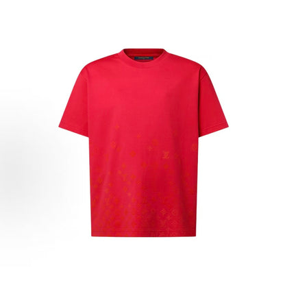 LOUIS VUITTON Monogram Gradient FW26 Early Fall Collection Short-Sleeve Solid Color Flocked Print Gradient T-Shirt for Men