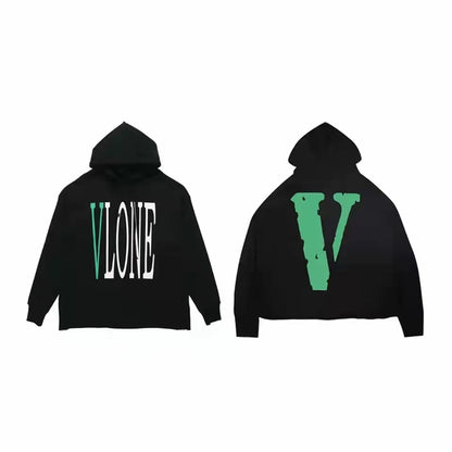 VLONE Logo Print Hoodie Green/Black