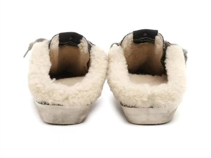 GOLDEN GOOSE Super-Star sabot أسود ذهبي