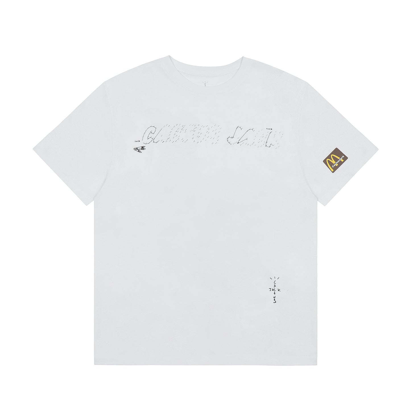 Travis Scott Cartoon Print Tshirt White