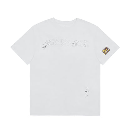 Travis Scott Cartoon Print Tshirt White