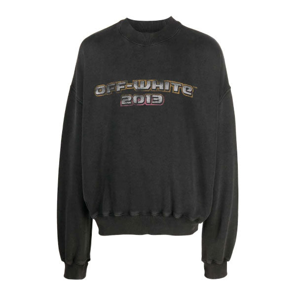 OFF-WHITE DIGIT BACCHUS COTTON SWEATSHIRT CHARCOAL GREY – OS018