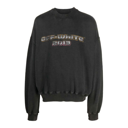 OFF-WHITE DIGIT BACCHUS COTTON SWEATSHIRT CHARCOAL GREY – OS018