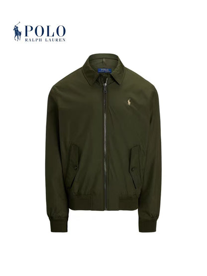 Ralph Lauren Solid-color Logo Embroidered Zipper Long-Sleeve Jacket Coat for Men - Green
