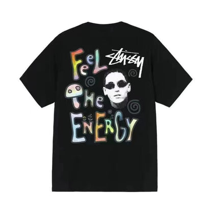 STUSSY SUNGLASSES CHARACTER TEE BLACK