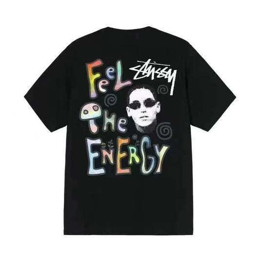 STUSSY SUNGLASSES CHARACTER TEE BLACK