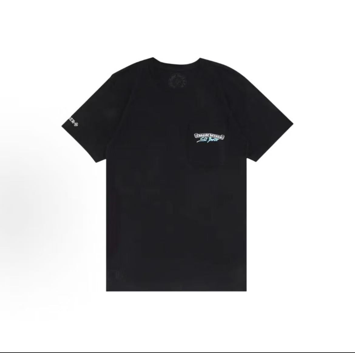 Chrome Hearts SS23 St. Barths Urban Limited Edition Collection Letter-Printed Short-Sleeved T-Shirt for Men - Black