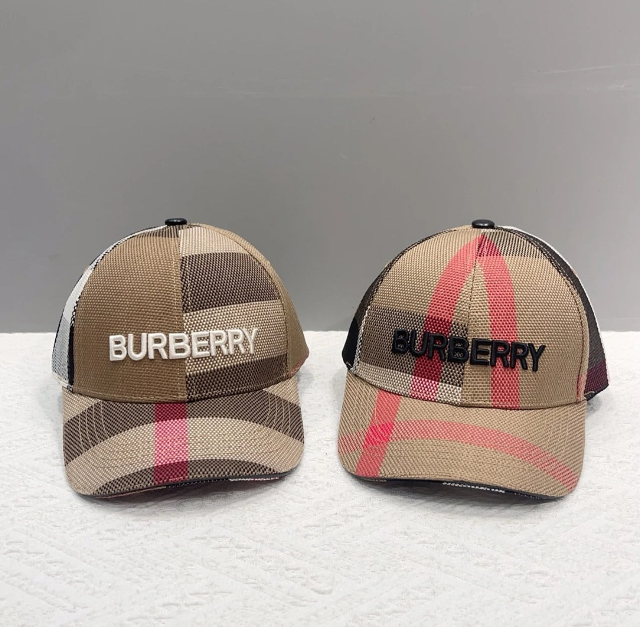 Burberry Men's Beige Cotton Baseball Cap with Embroidered Logo