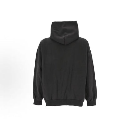 Balenciaga Logo letter print hooded long-sleeved pullover, regular fit, men's style, black color