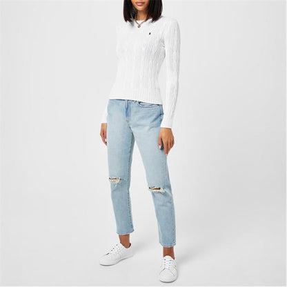 Ralph Lauren Julianna Crewneck Sweater White