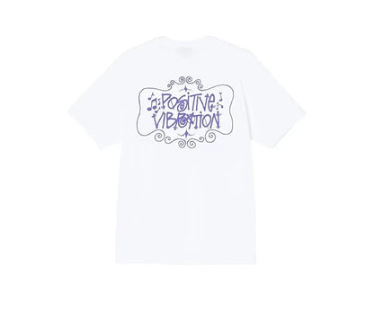 STUSSY MUSICAL NOTES TEE WHITE
