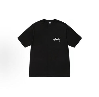 Stussy FW22 Poker-Dyed Short-Sleeved American Retro T-Shirt for Men