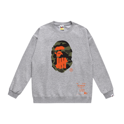 A Bathing Ape Youth Casual Camouflage Print Hoodie Grey