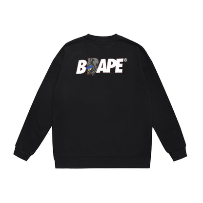 A Bathing Ape Letter Logo Print Hoodie Black