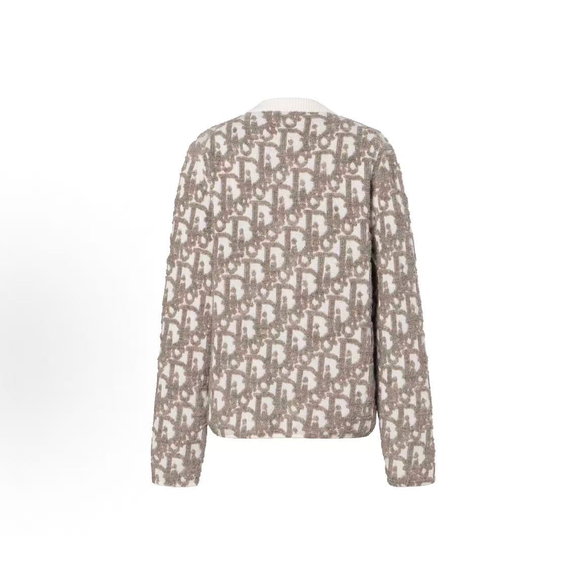 DIOR (Dior) Autumn 2025 Men's Collection - Wool Blended Oblique Patterned Floral Blouse - Sweater - Women's Style