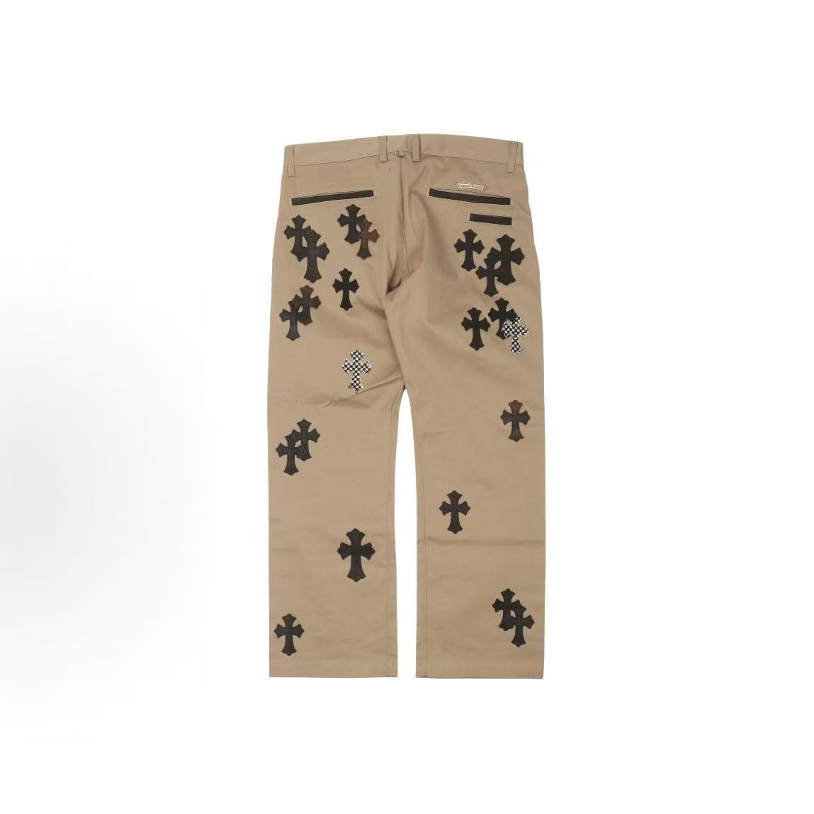Chrome Hearts Cotton Twill Button Casual Pants, Unisex