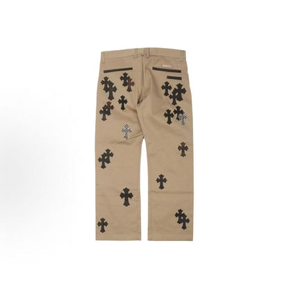 Chrome Hearts Cotton Twill Button Casual Pants, Unisex