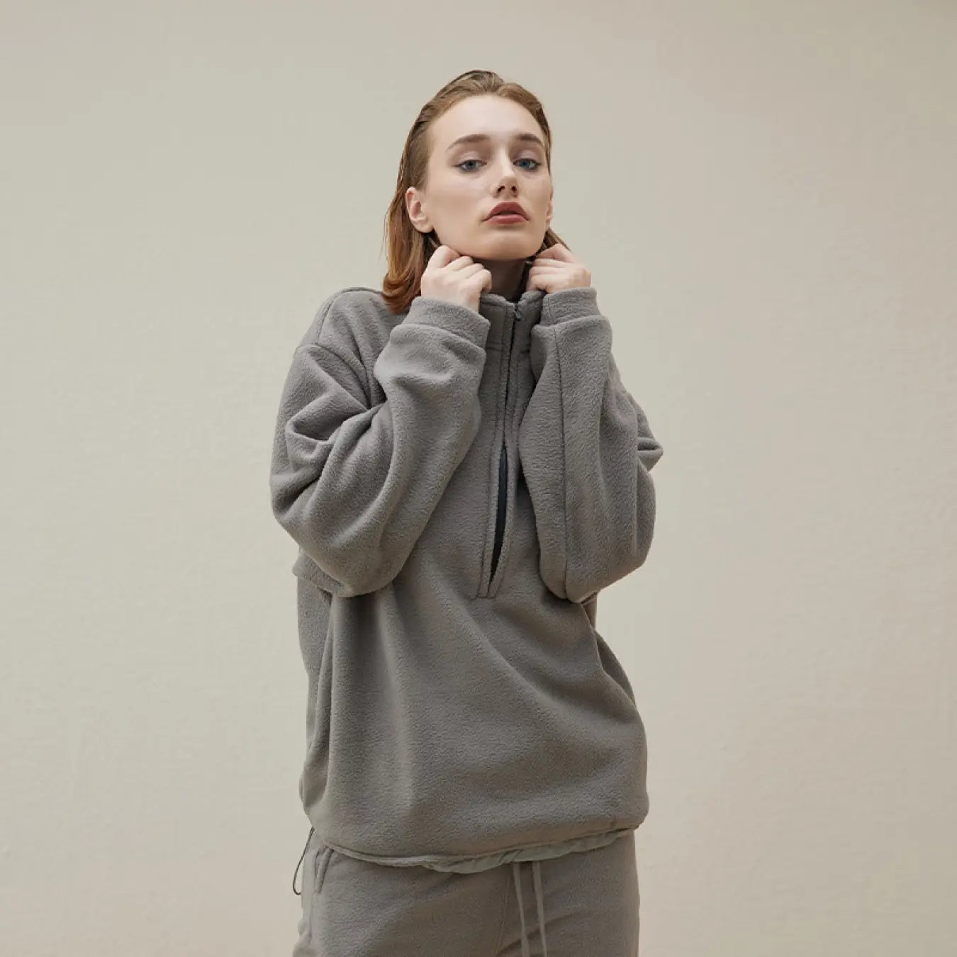 FOG FEAR OF GOD Polar Fleece Sweater ESSENTIALS Casual Half-Zip Top Jacket