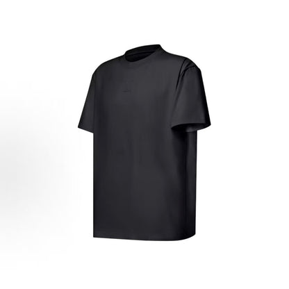 LOUIS VUITTON SS26 Wide ribbed collar logo embroidery reversible effect brand logo detail short-sleeved T-shirt for men