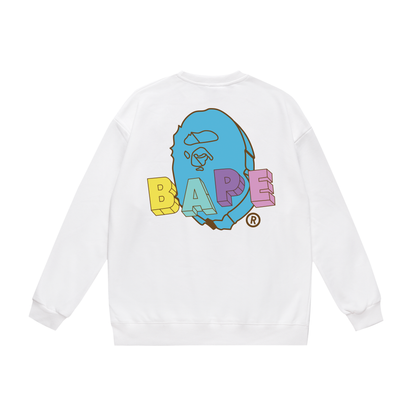 A Bathing Ape 3D Letters Print Hoodie White