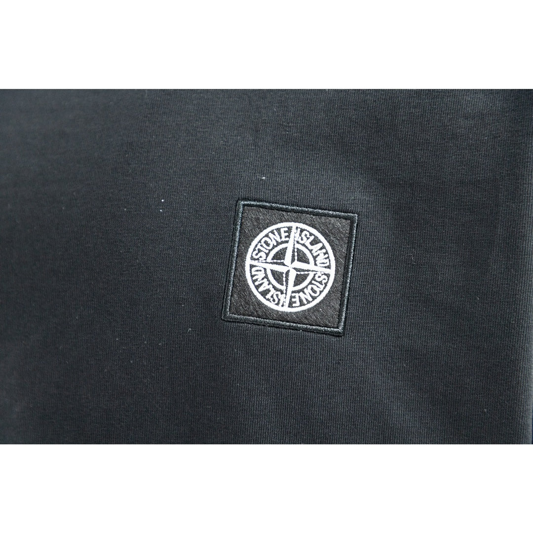 Stone Island Logo Tee In Black