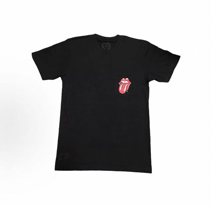 Chrome Hearts  Red Tongue Round-neck Short-sleeved T-shirt (for both men and women) in black