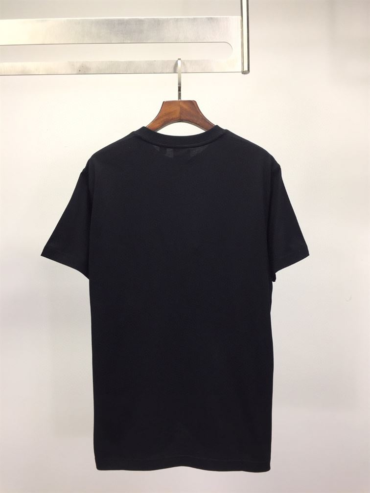 BURBERRY LOGO PRINT COTTON OVERSIZED T-SHIRT IN BLACK – BRS003