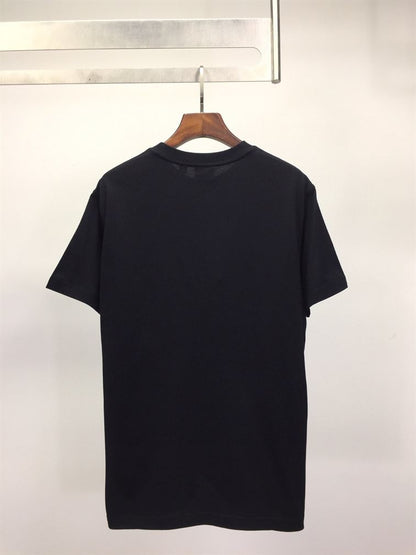 BURBERRY LOGO PRINT COTTON OVERSIZED T-SHIRT IN BLACK – BRS003