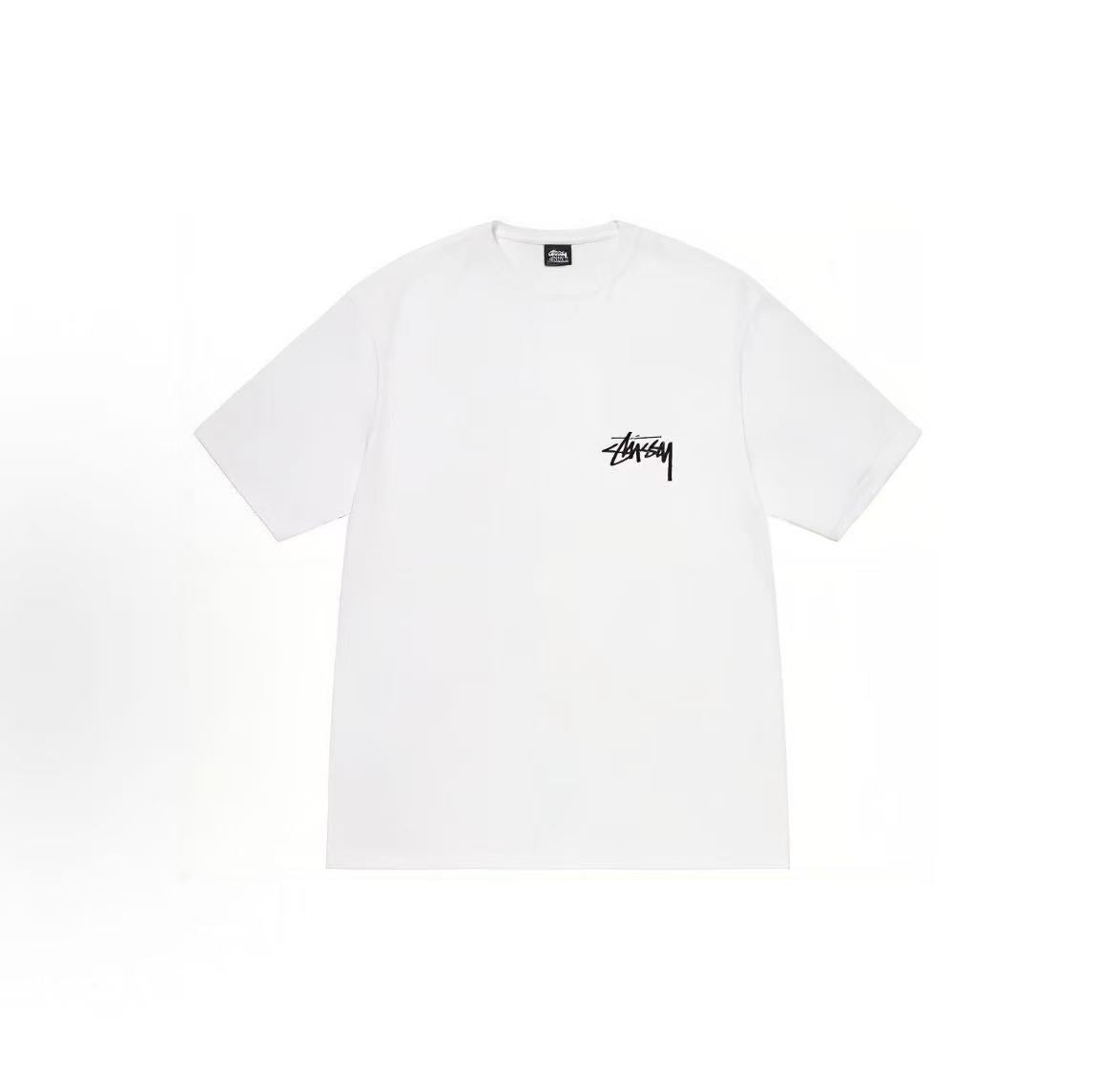 Stussy FW22 8-ball collection - Glowing 8-ball print crew-neck pullover short-sleeved T-shirt for men