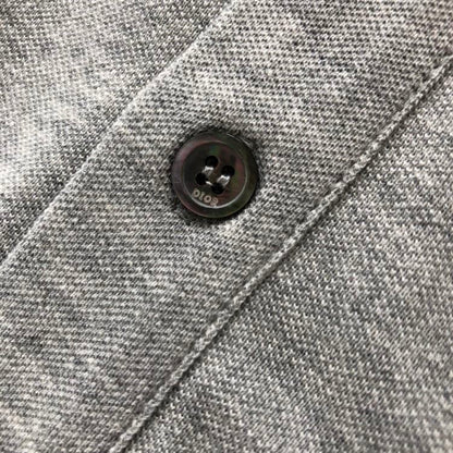 DIOR CD ICON POLO SHIRT GRAY COTTON PIQUÉ – DOT024