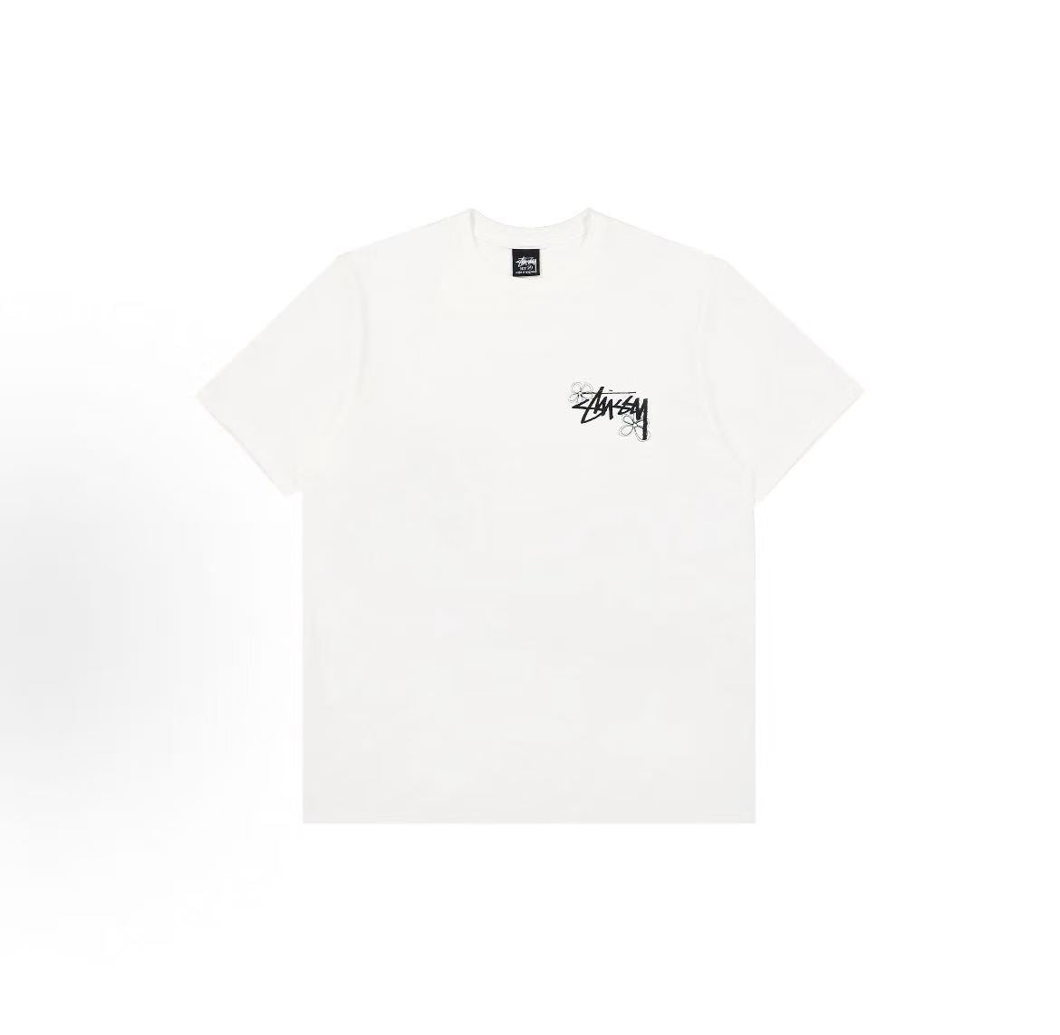 Stussy SS23 Summer LB Tee Collection - Round-neck Letter Patterned Printed Short-Sleeved T-Shirt for Men