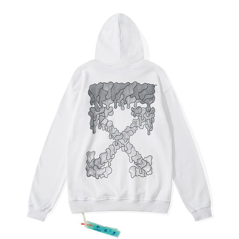 Off-White dissolve arrow hooded sweater white