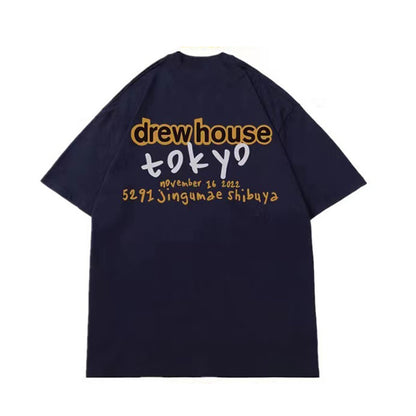DREW HOUSE TOYKO POP-UP EXCLUSIVE T-SHIRT NAVY BLUE