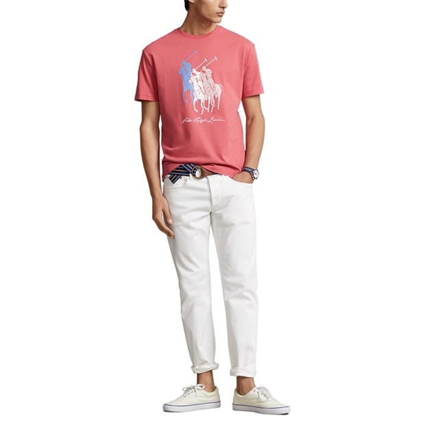 Ralph Lauren Multi Logo Tee Red Sky