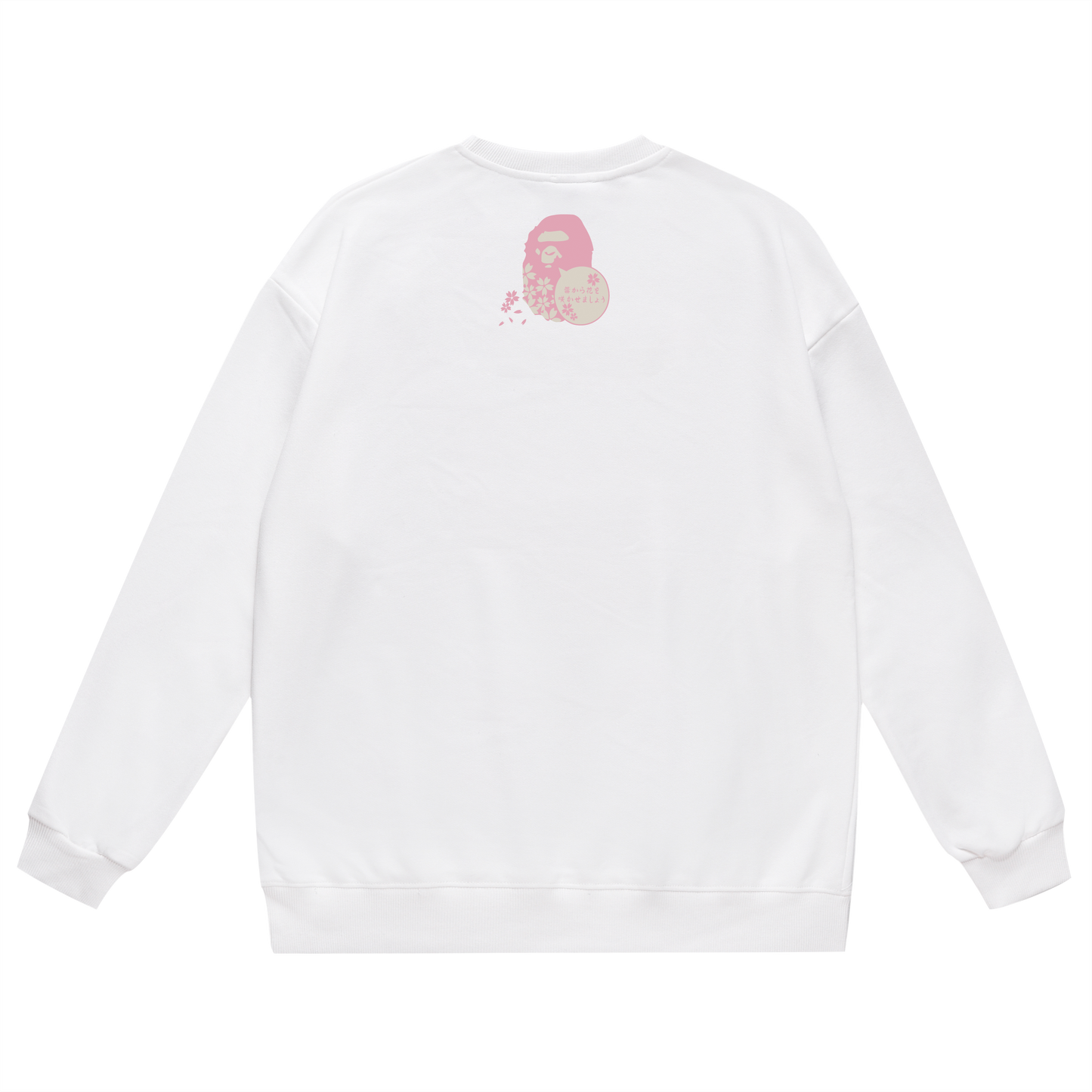 A Bathing Ape Purple Cherry Tree Logo Print Hoodie White