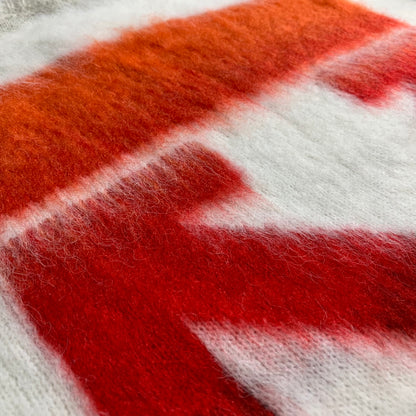 Off-White mohair hoodie beige/orange