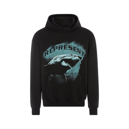 REPRESENT  SHARK JET BLACK HOODIE