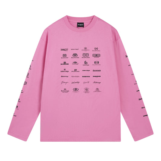 Balenciga logo tee BL225005 pink
