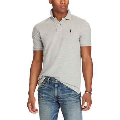 Ralph Lauren Slim Fit Stretch Mesh Polo Grey/Navy
