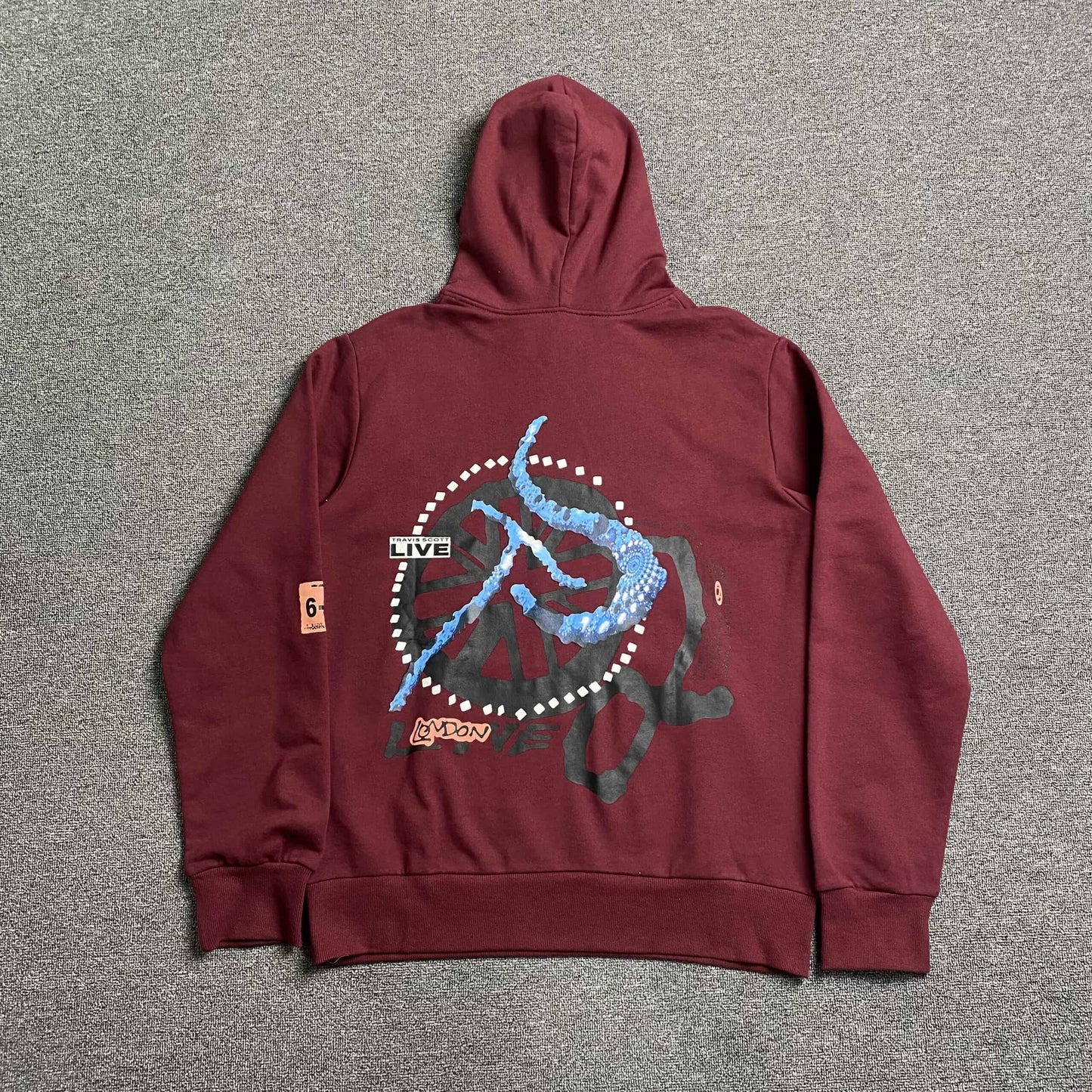 Travis Scott London Maroon Shirt