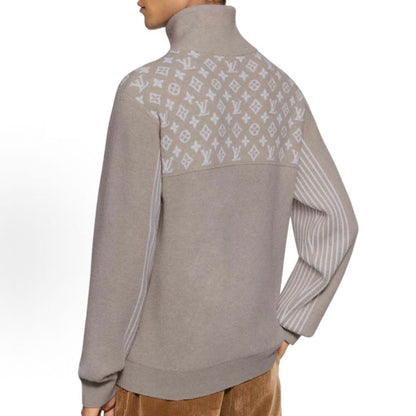 LOUIS VUITTON SS26 Men's SKI Skiing Collection Crewneck Pullover Sweater with Ribbed Edges, Men's Style