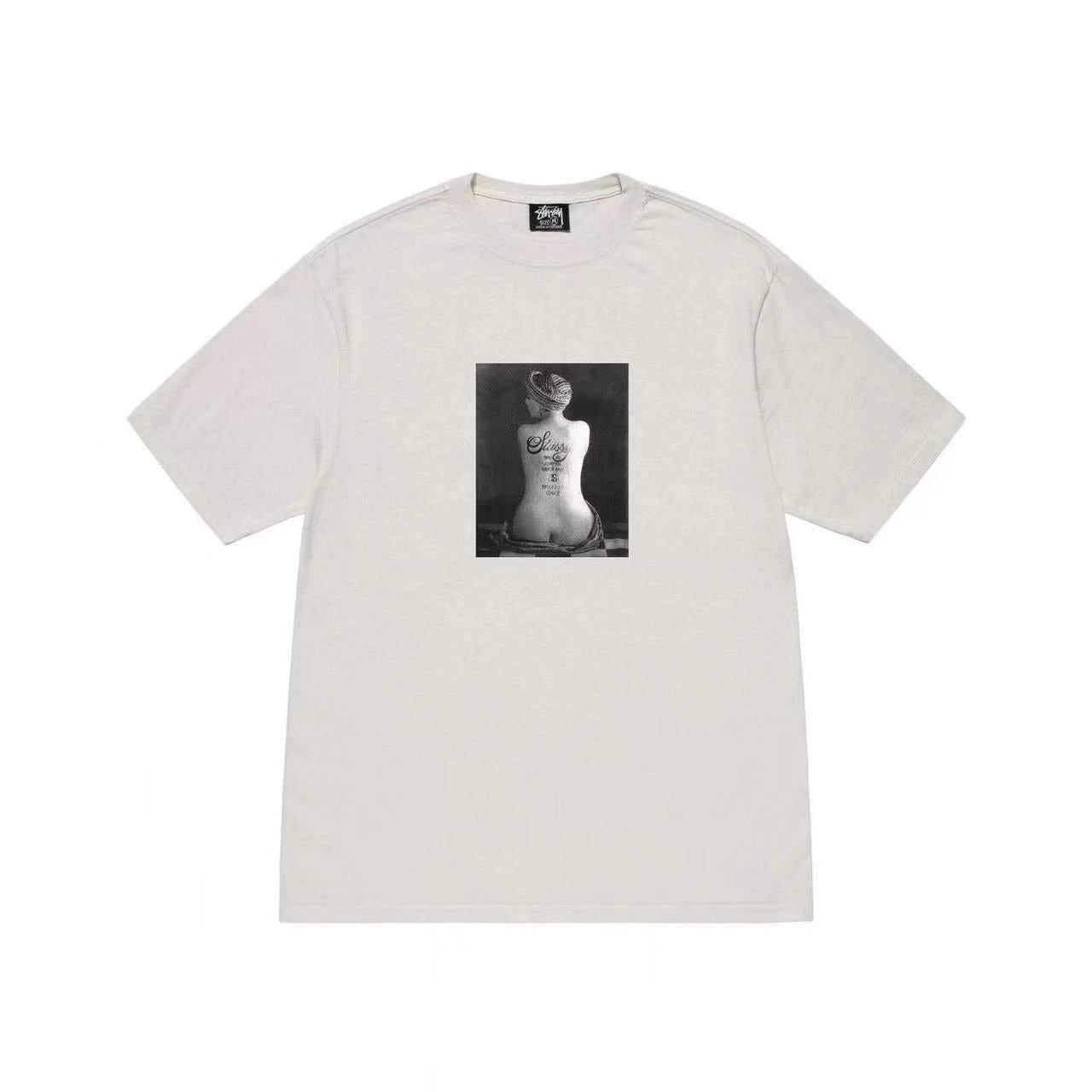 STUSSY BACK PRINT TEE APRICOT