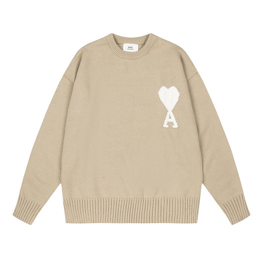 AMI  Logo Crewneck Hoodie Brown