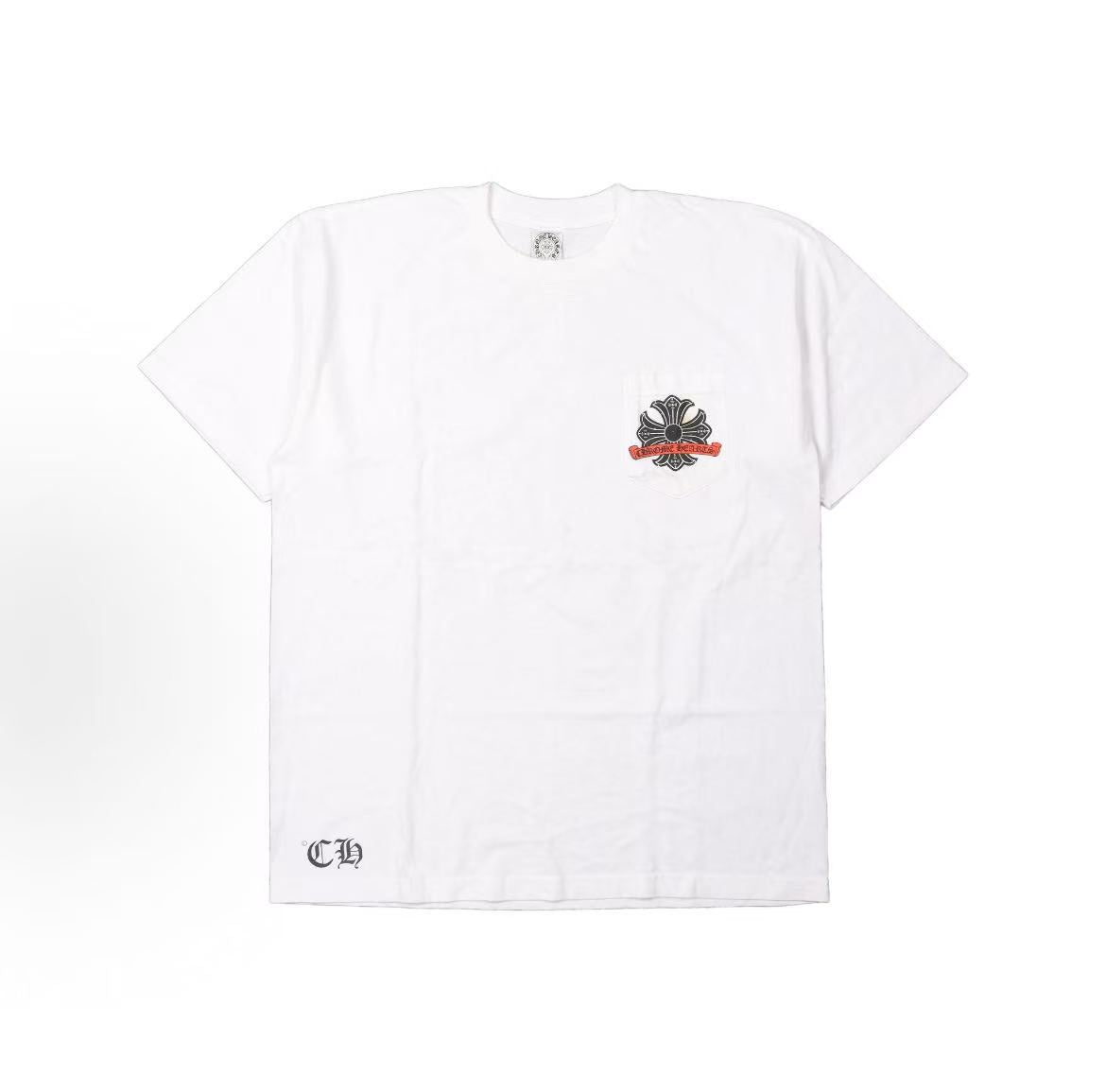 Chrome Hearts Round-neck Horse Hoof Logo Cotton Short-Sleeved T-Shirt (For Both Men and Women)