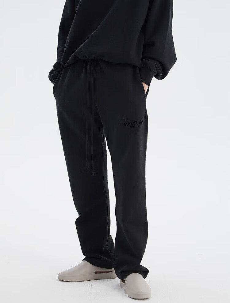 FEAR OF GOD ESSENTIALS Multi-stitch small label flocked straight trousers