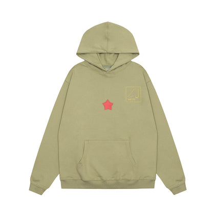 Travis Scott Human Face Print Hoodie Green
