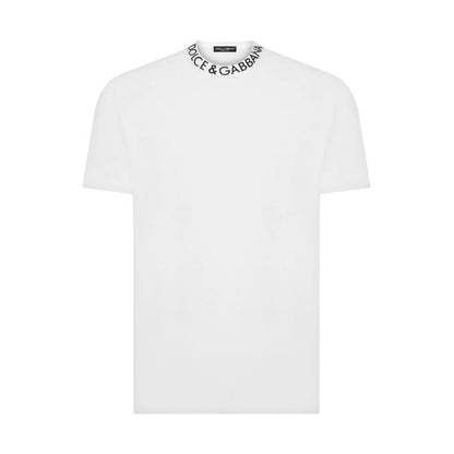 DOLCE & GABBANA ROUND-NECK T-SHIRT WITH DOLCE&GABBANA PRINT – DT004